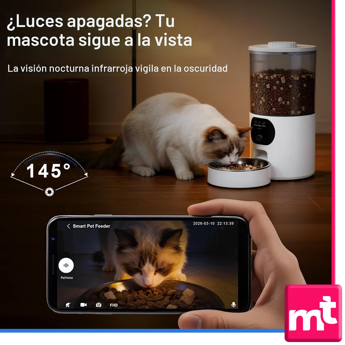Comedero Inteligente para Gatos y Perros 6,5L con Cámara WiFi - Image 6